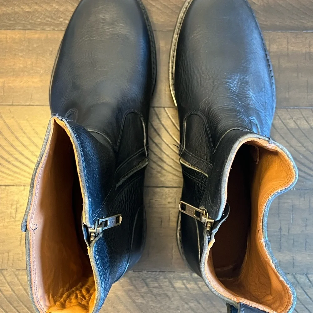 Allen Edmonds Discovery Chelsea Leather Moto Zip Up Boot Sz 10.5 (4927) $445
